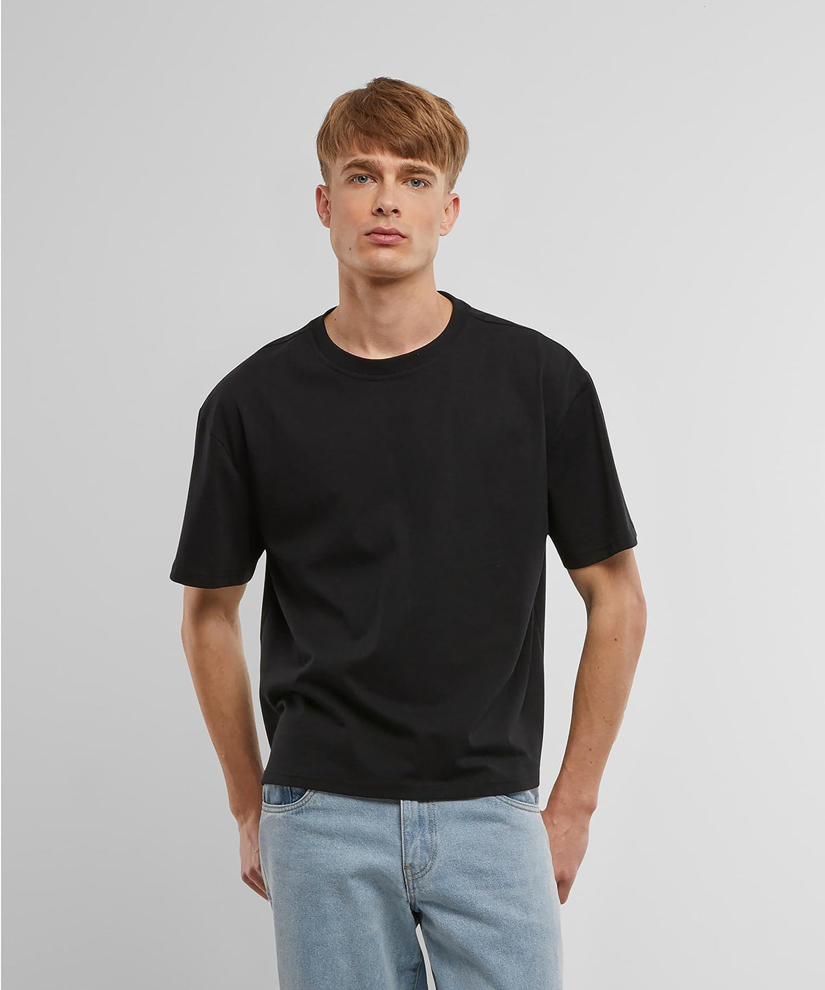 Cropped oversize tee