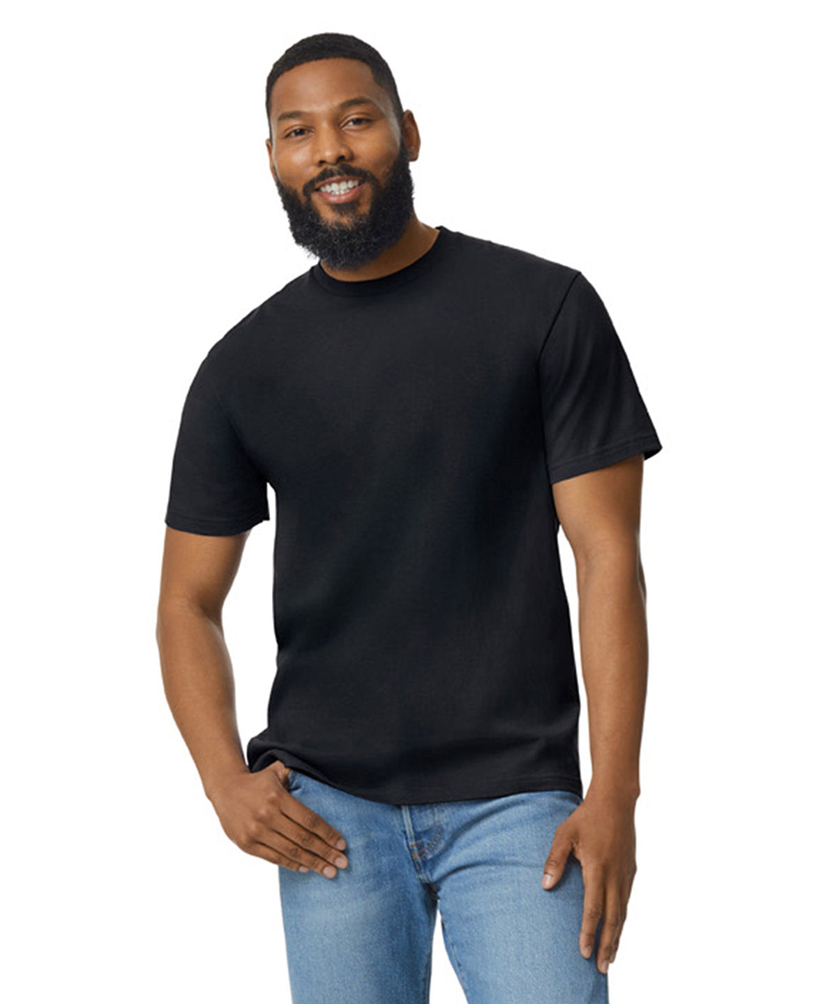 Softstyle™ midweight adult no-label enzyme wash t-shirt
