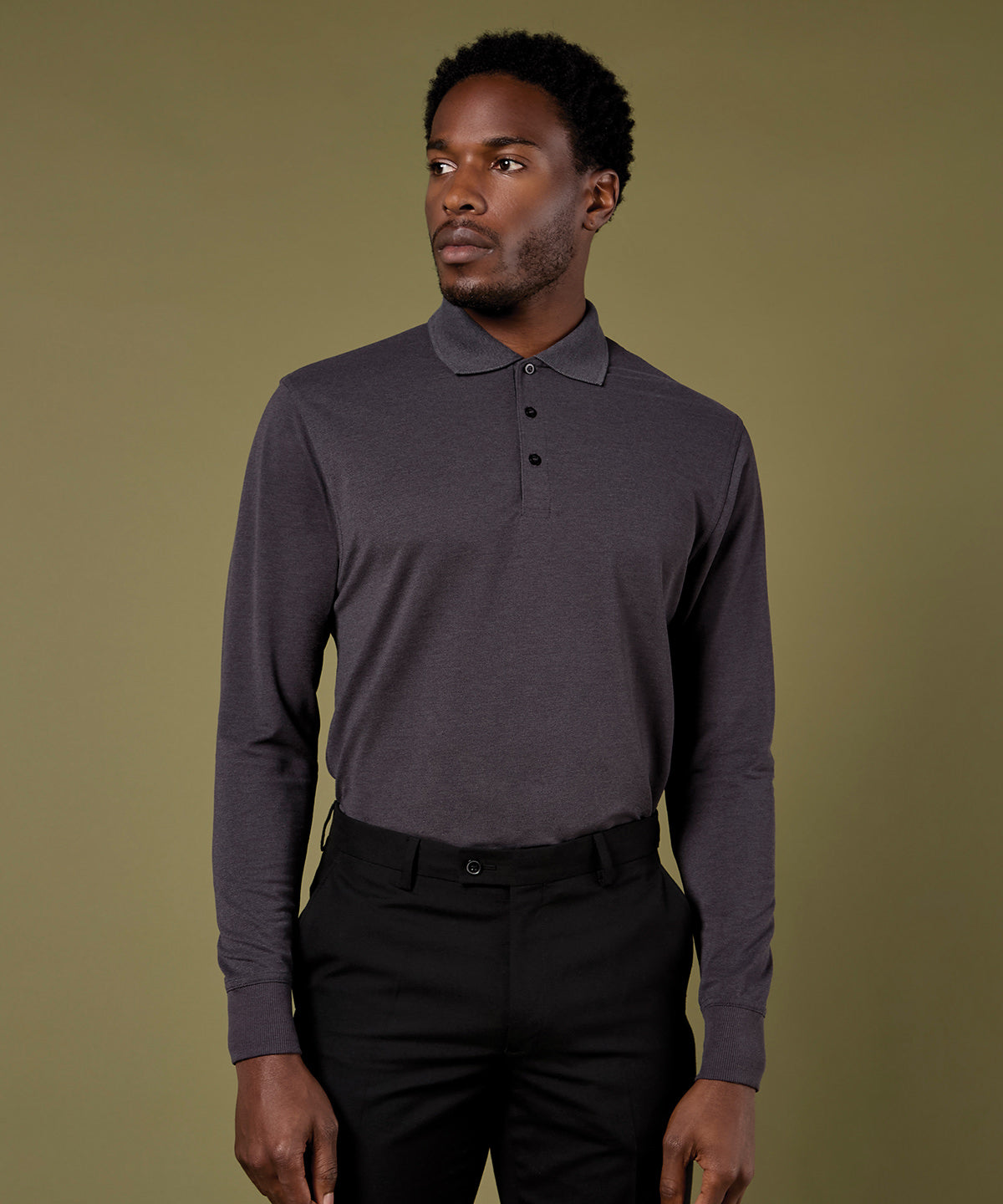 Piqué polo long-sleeved (classic fit)