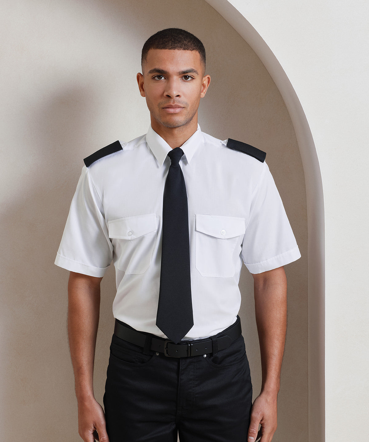 Short sleeve pilot shirt
