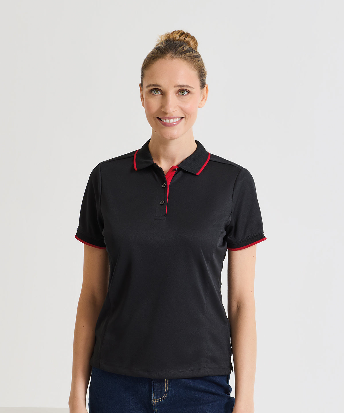 Women's contrast Coolchecker® polo
