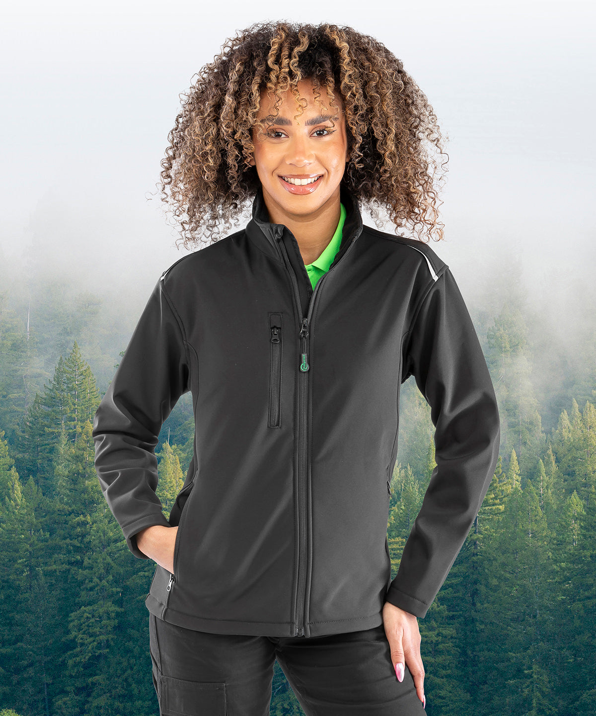 Women's recycled 3-layer printable softshell jacket
