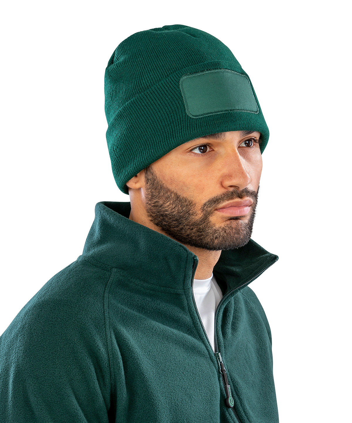 Recycled double knit printers beanie