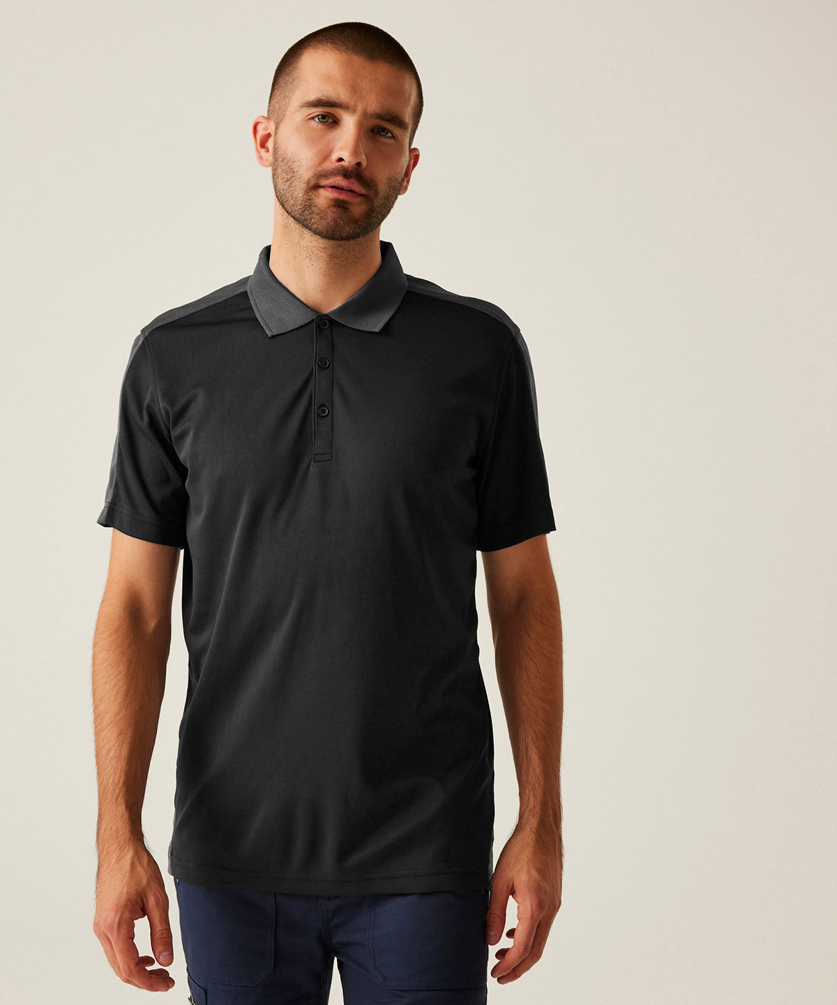 Contrast wicking polo