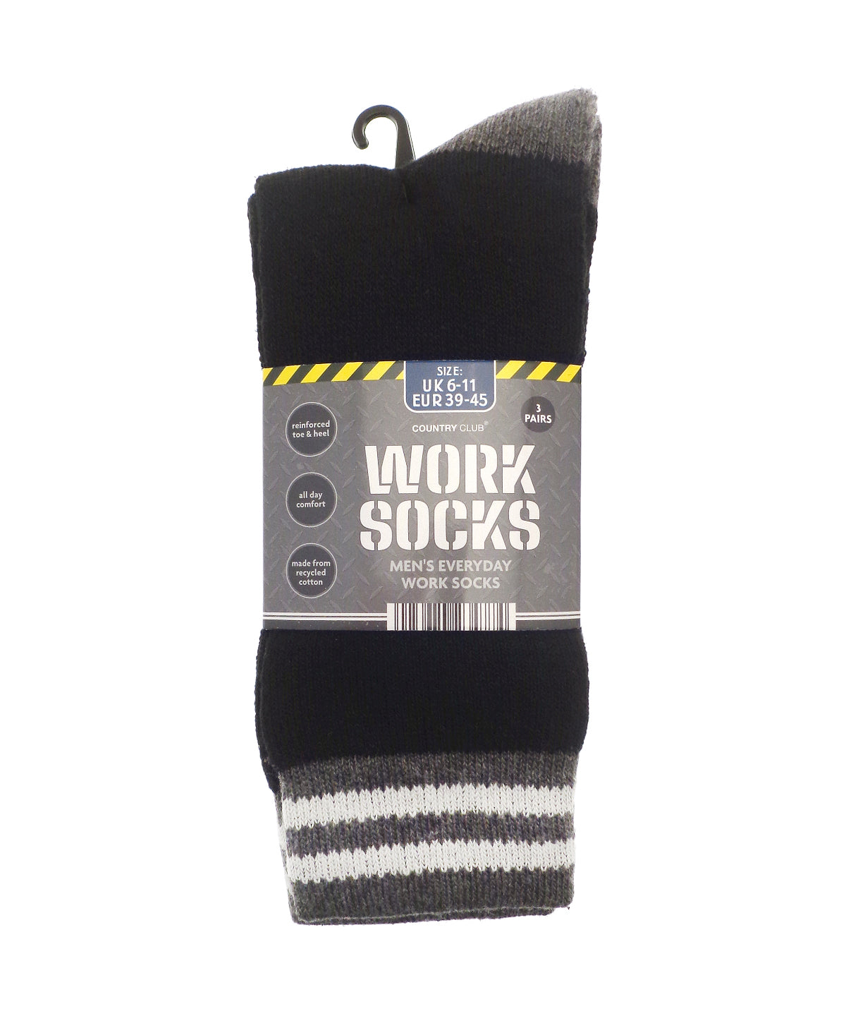 Men’s 3-pack work socks (recycled cotton)