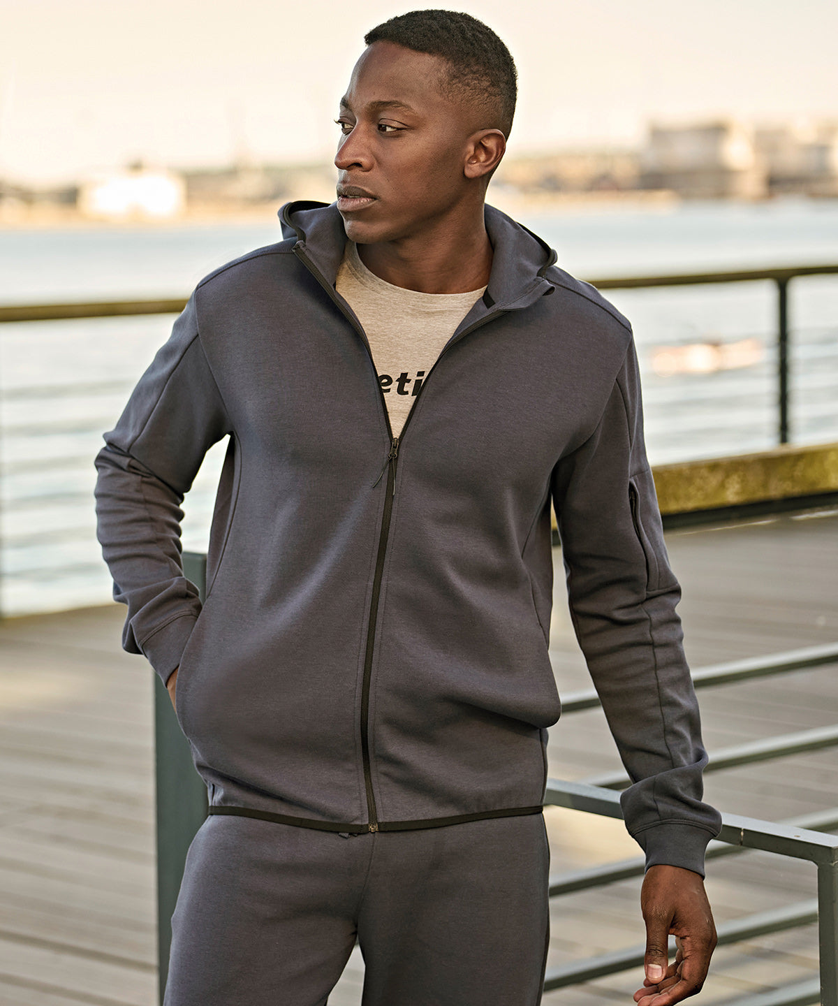 Athletic hooded full-zip sweatshirt (5706)