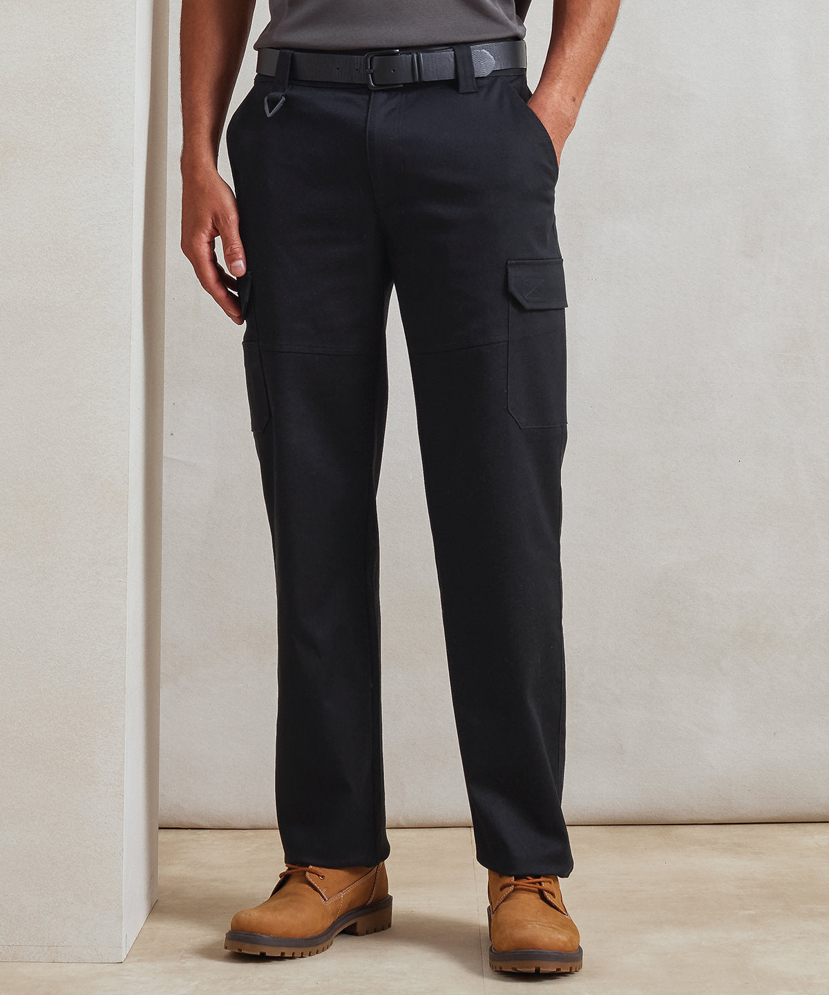 Stretchchecker work cargo trousers
