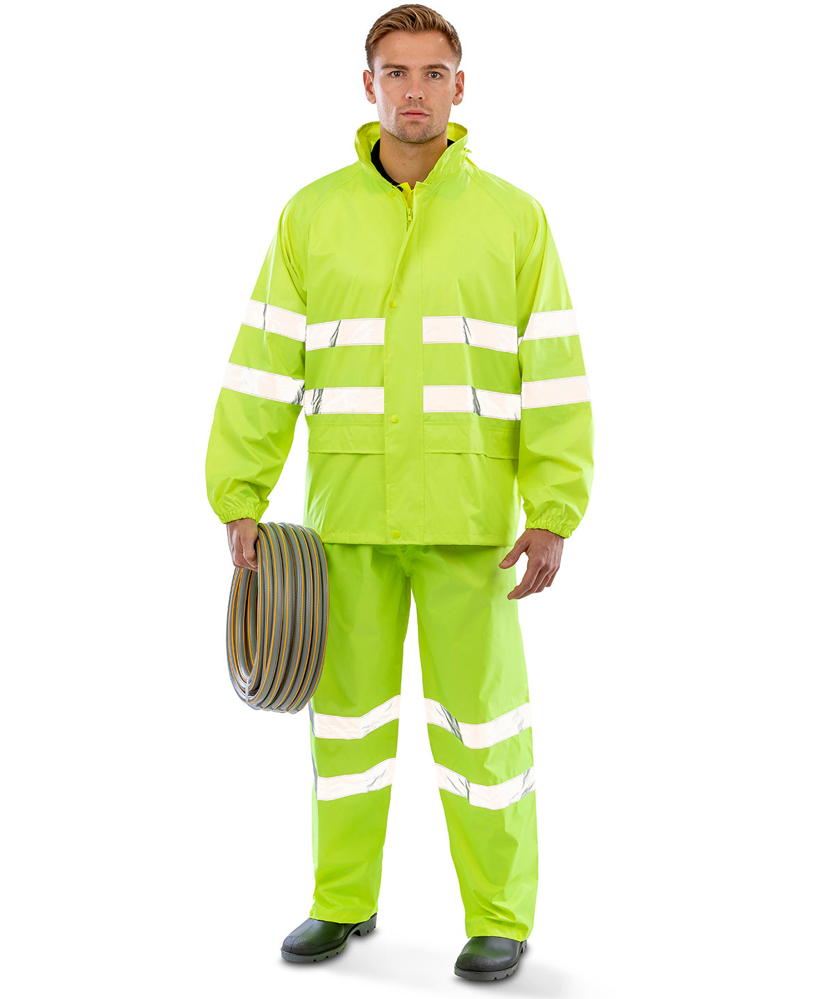 High-viz waterproof suit